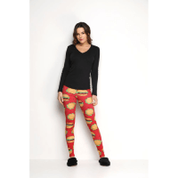 Calça de pijama estampada canelado hamburgueria Calça de pijama estampada canelado hamburgueria