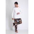Pijama longo masculino com estampas